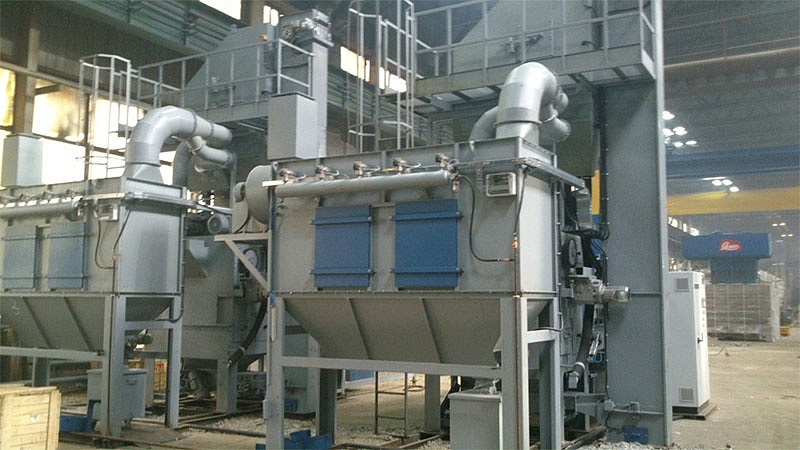 At JSC OMSKTRANSMASH started-up STEM shot blasting machine drum type
