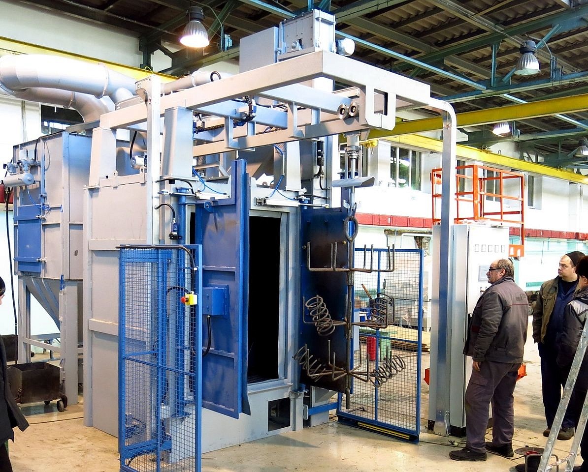 Start up of new STEM shot blasting machine at JSC Transpneumatika