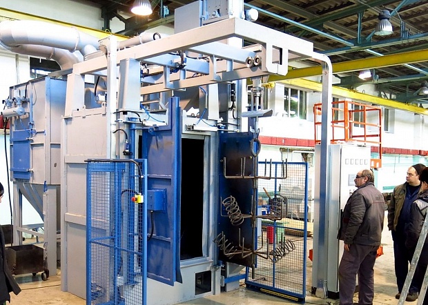 Start up of new STEM shot blasting machine at JSC Transpneumatika