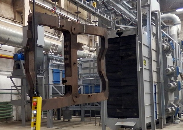 At JSC TVZ started-up STEM shot blasting machine through pass type