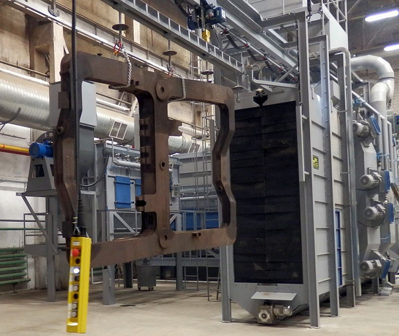 At JSC TVZ started-up STEM shot blasting machine through pass type